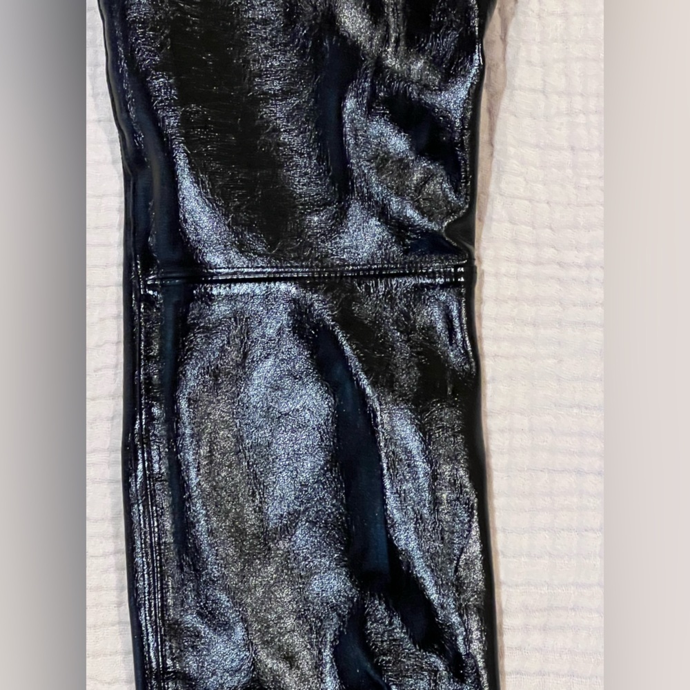 Spanx Faux Patent Leather Leggings Black XS - Picture 6 of 16